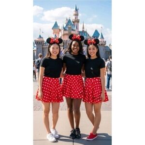 Disney Red and White Polka Dot Skater Skirt